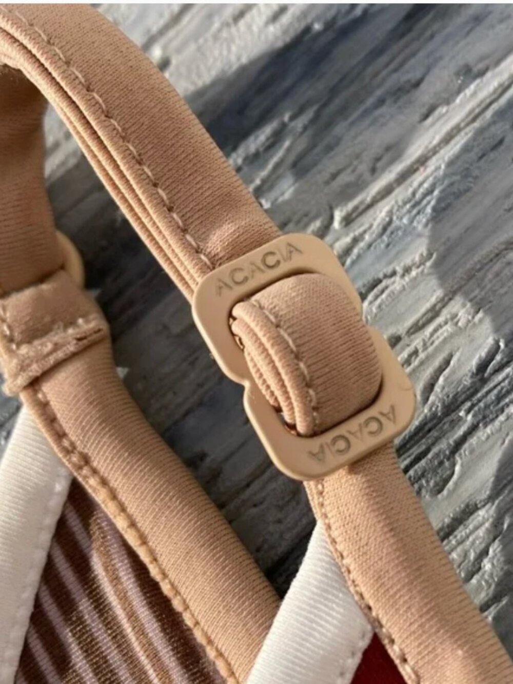 🌺 ACACIA x Free People Clove Piped Oxford Bikini Bottom | Size Large | NWT 🌺 - Picture 11 of 11